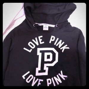 Pink pullover hoodie